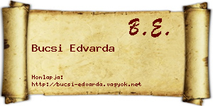 Bucsi Edvarda névjegykártya